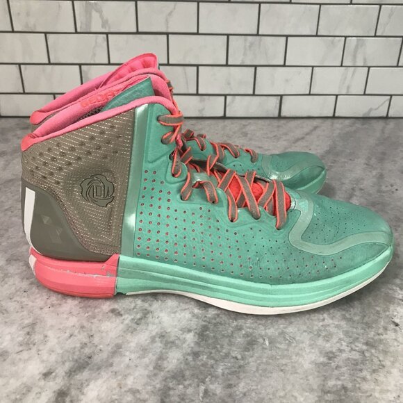 Adidas D Rose 4 Sneakers Mens 13 Green Derrick Rose SprintWeb Adiprene Geofit - Picture 1 of 12